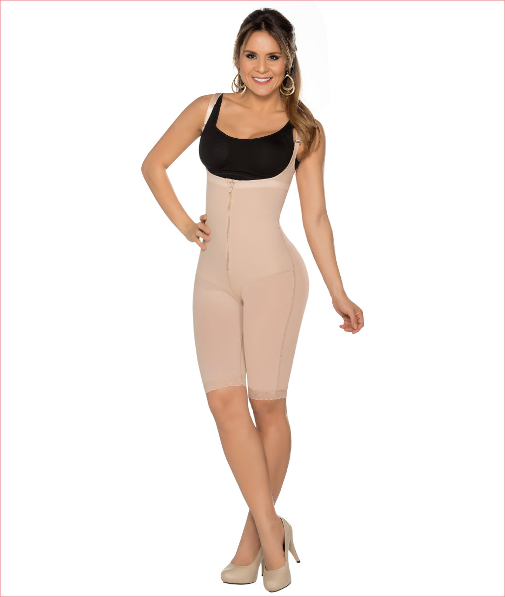 Cotton Liposuction compression Body suit upto ankle with sleeves