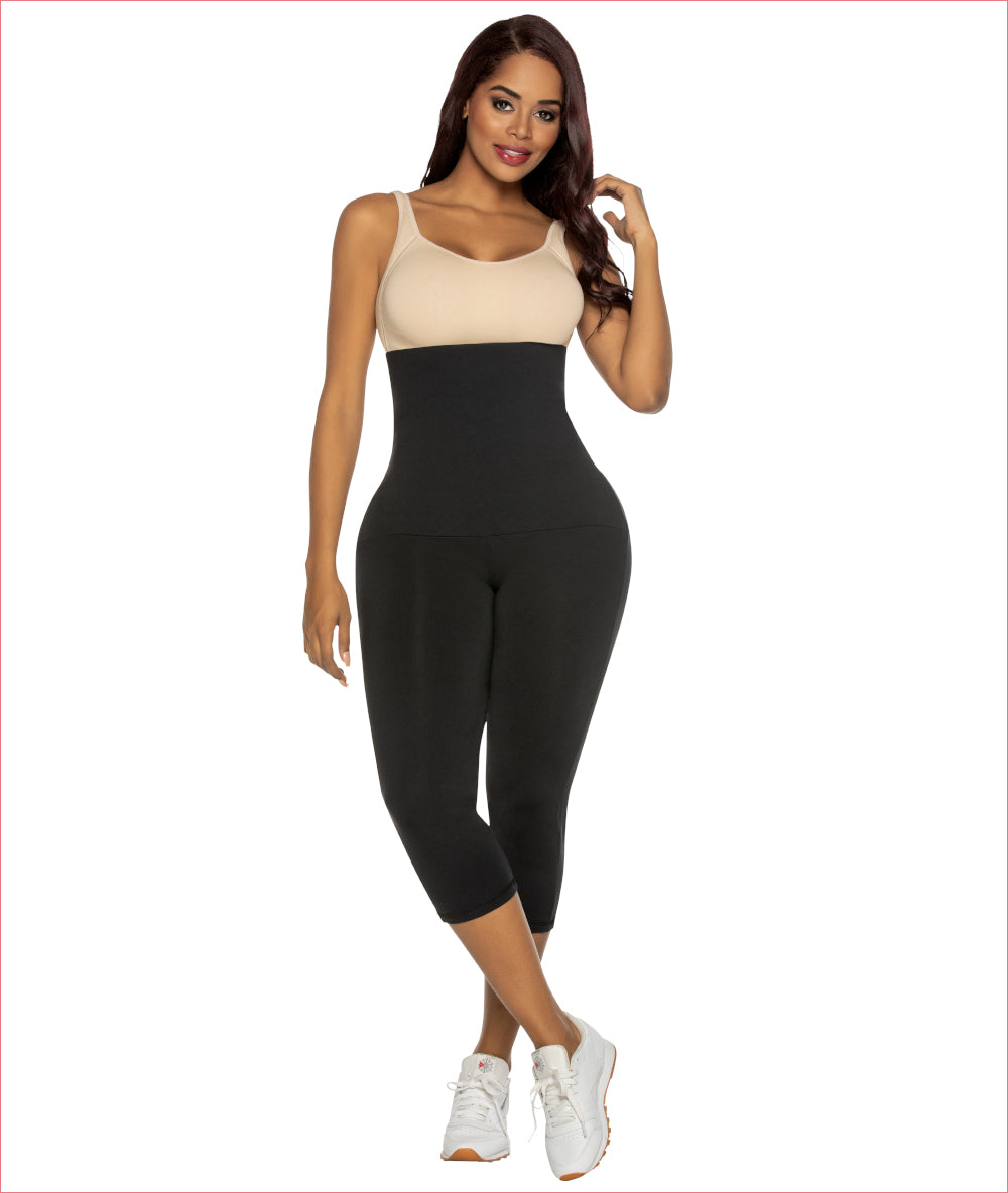 Sport pants plus waist trainer all in one Capri style D6002