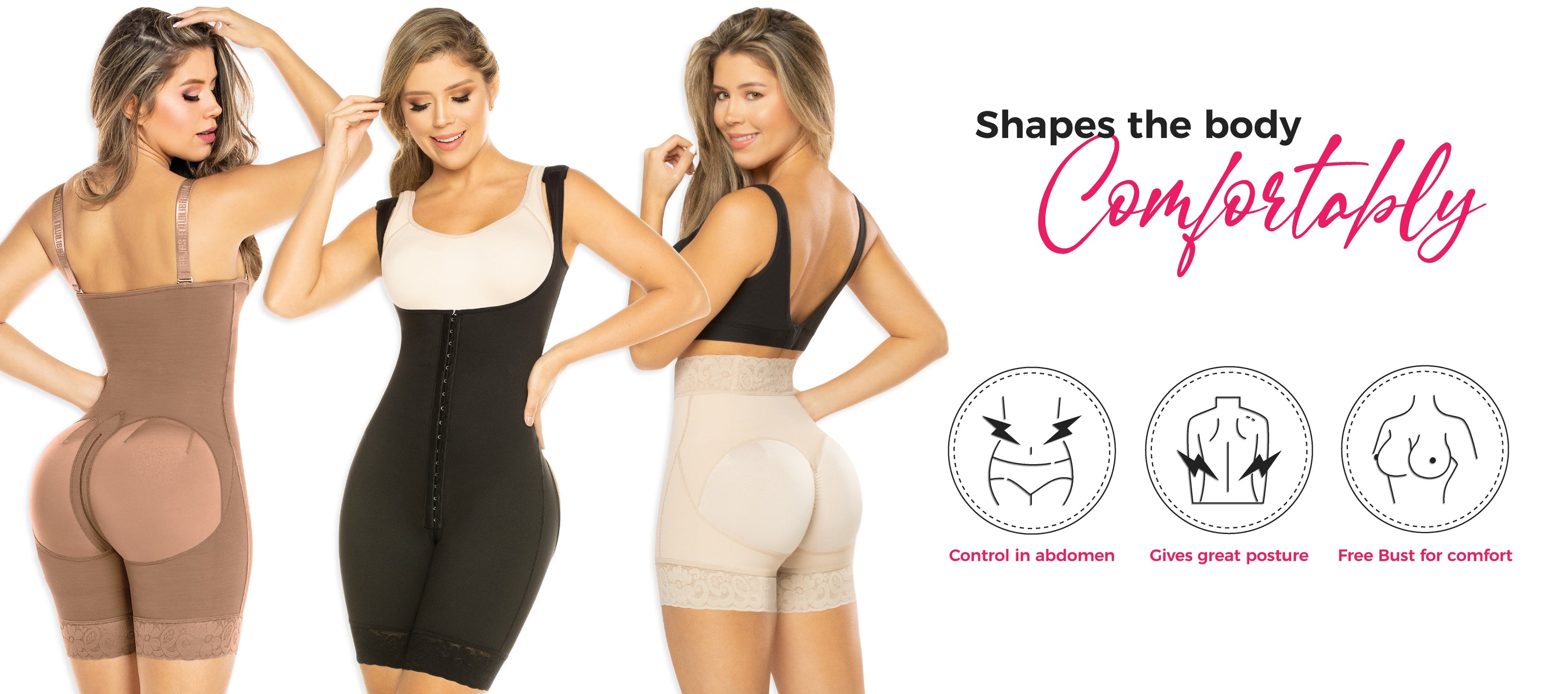 Fajas Equilibrium Colombian Girdle Shaping Top w Sleeves Back Body Arms Faja  Control Brazos y Espalda Post Surger at  Women's Clothing store