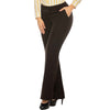 Women's Modern Midrise Bootcut Brown Pant - Pant01_Brown