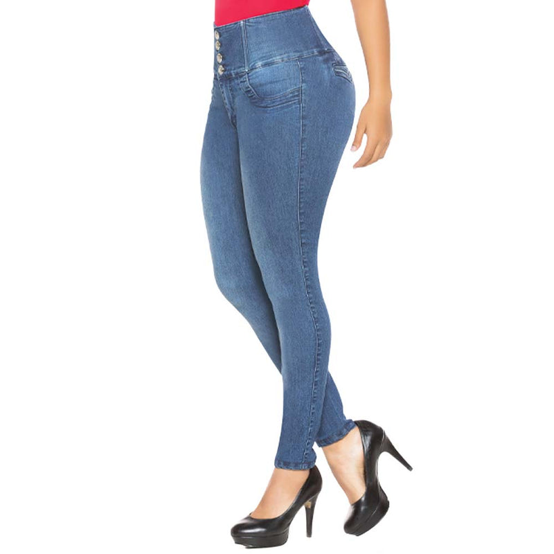 High Wide Waist Skinny Blue Jean for women - J8912