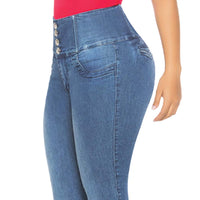 High Wide Waist Skinny Blue Jean for women - J8912