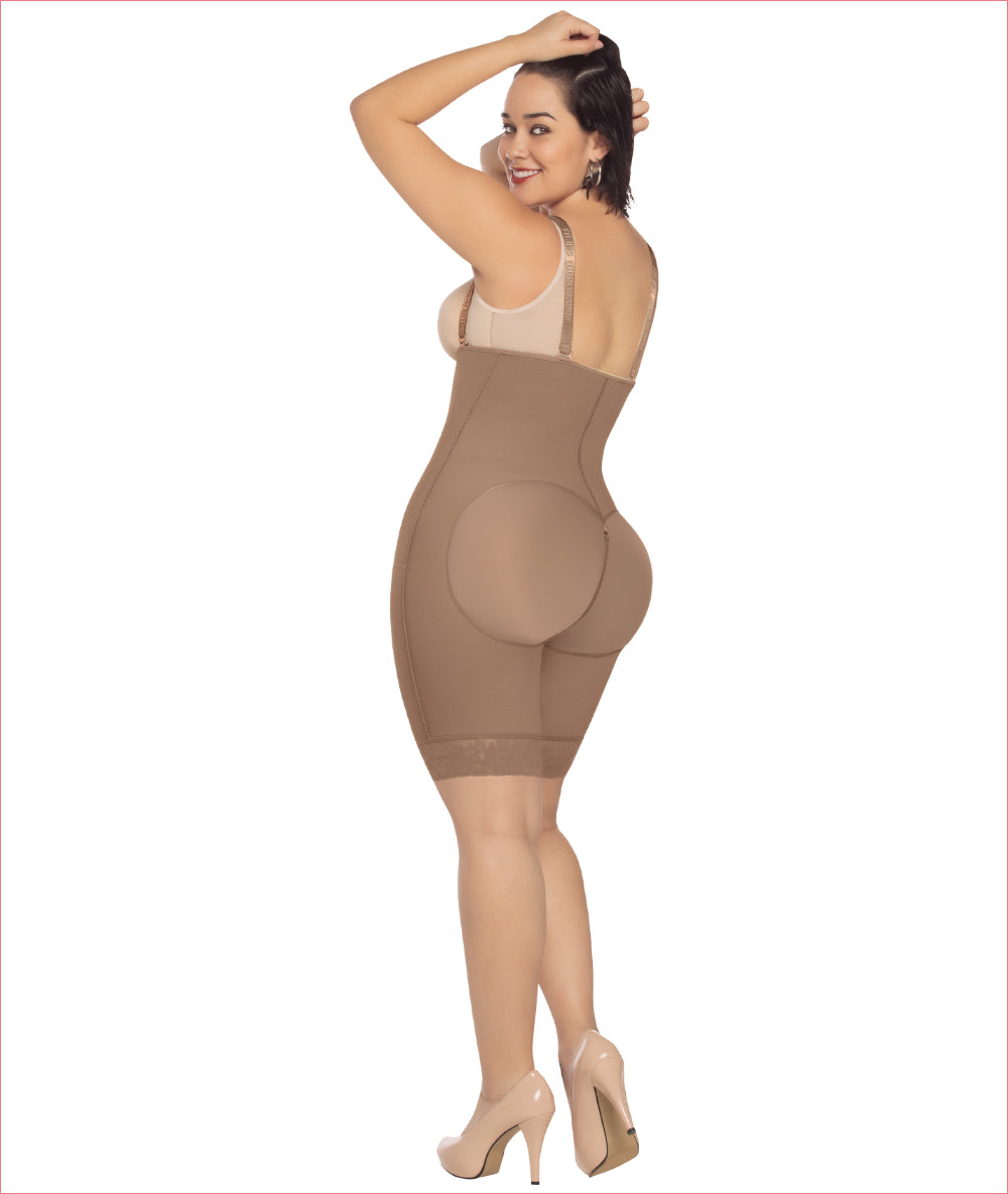 Women Full Body Shapewear Open-Bust Underwear Waist Trainer Corset Slimming  Bodysuit Butt Lifter Jumpsuit Big Size 6XL (Color : Skin, Size : Large)