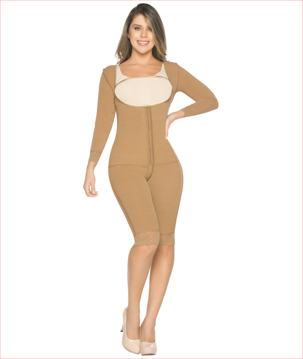 Shop Generic Post Surgical Girdle With Bra Sleeves Front Closure Hook-eye  Tummy Control Shapewear Slimming Fajas Online