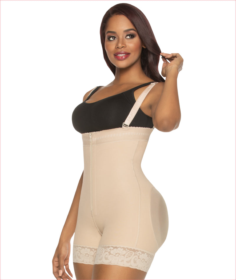 2048B FAJAS TEE Body Girdle W/Suspenders, and Front Zipper - Catherines  Fashion