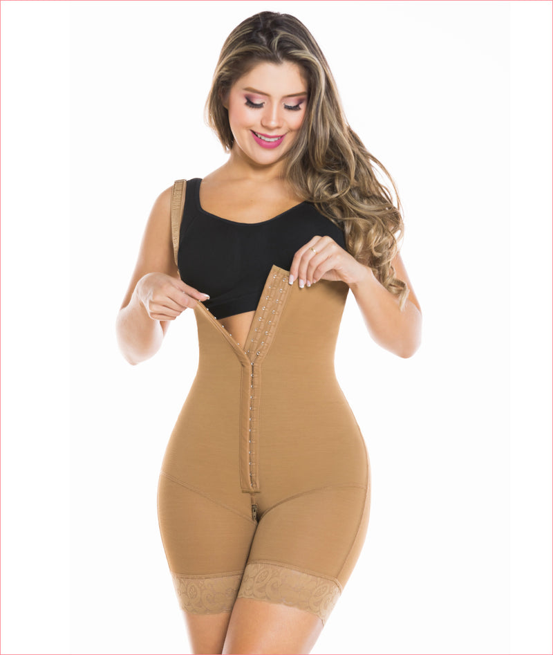 Equilibrium First Stage Post-Op Compression Garment Open Bust Mid Thig –