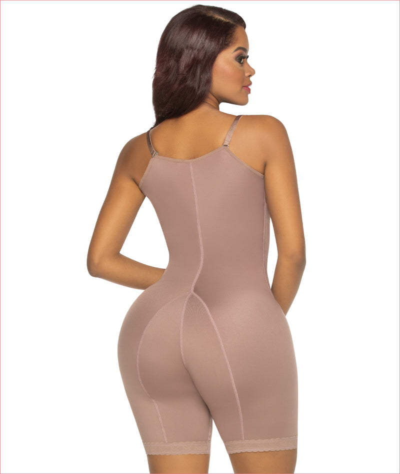 Soft and smooth shapewear Mid thigh bodysuit - C1002