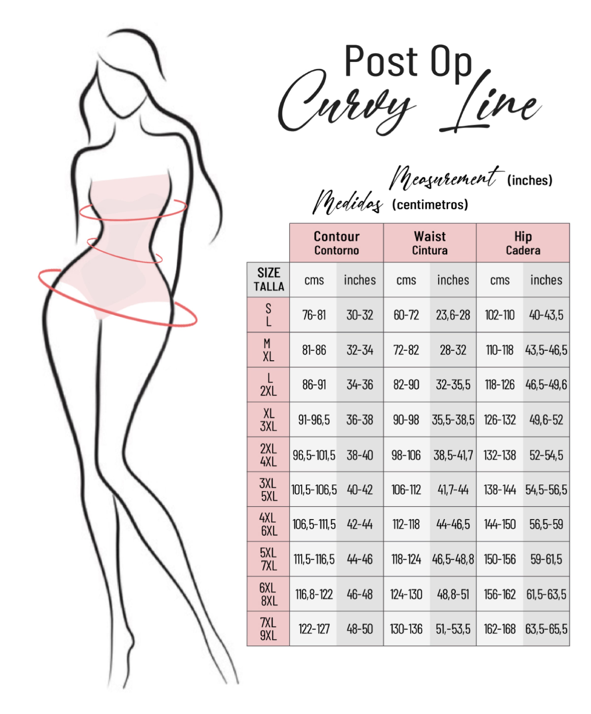 Post Op Curvy 4-Line Recovery Garment - C9024 – EQUILIBRIUM
