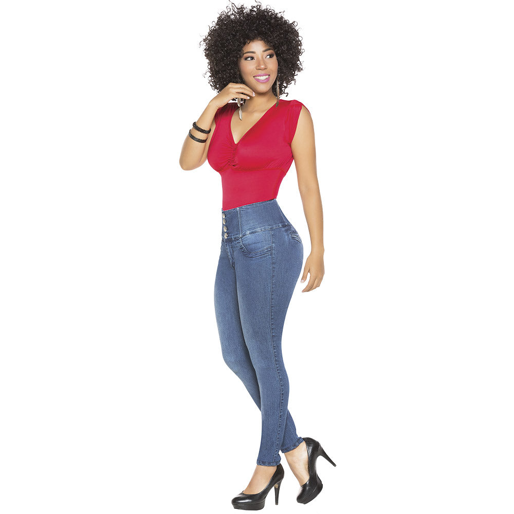 High wide waist skinny Jean for women - J8912