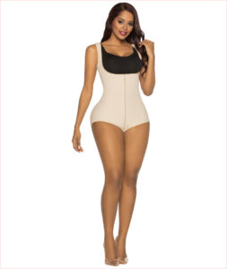 Firm compression shapewear - Boyshort style wide strap Bodysuit