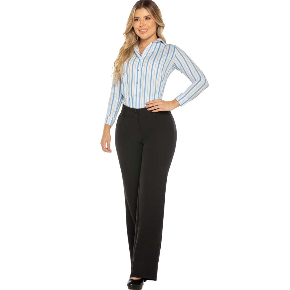 Women's Modern Midrise Bootcut Black Pant