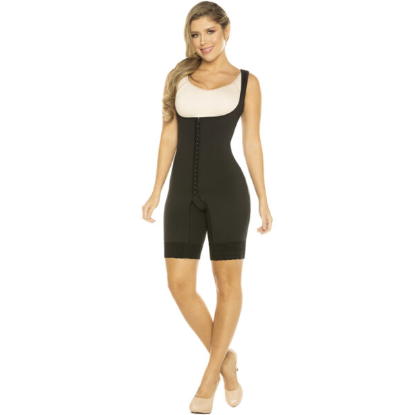 First Stage Post-Op Compression Garment Open Bust Mid Thigh bodysuit
